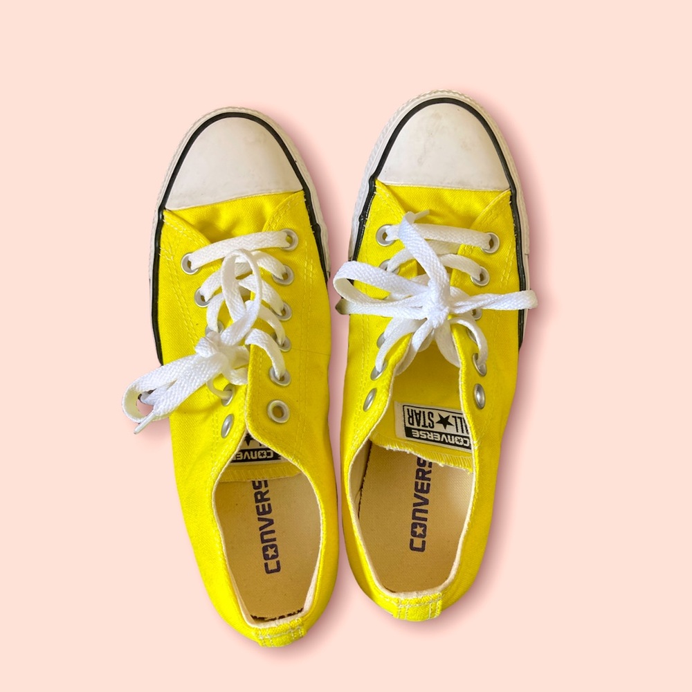 Yellow Converse All Stars Low Shoes
